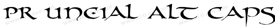 PR Uncial Alt Caps Extended字体转换